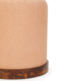 Como Burl and Cotton Jute Contract-Grade Accent Stool by TOV Furniture at Eve Furniture