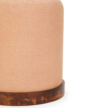 Como Burl and Cotton Jute Contract-Grade Accent Stool by TOV Furniture at Eve Furniture