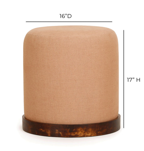 Como Burl and Cotton Jute Contract-Grade Accent Stool by TOV Furniture at Eve Furniture