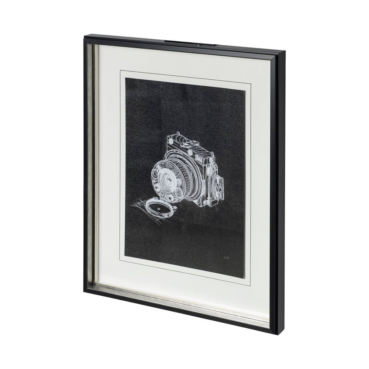Compass Camera I by Alarm a Hand Embellished Textured Framed Art Print Matted under Glass by Mercana at Eve Furniture