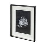 Compass Camera I by Alarm a Hand Embellished Textured Framed Art Print Matted under Glass by Mercana at Eve Furniture