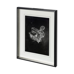 Compass Camera II by Alarm a Hand Embellished Textured Framed Art Print Matted under Glass by Mercana at Eve Furniture
