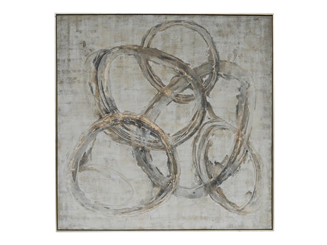 Concentric Circles Gray/Brown Canvas by Crestview at Eve Furniture