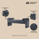 Concord Bench in Black by Manhattan Comfort at Eve Furniture