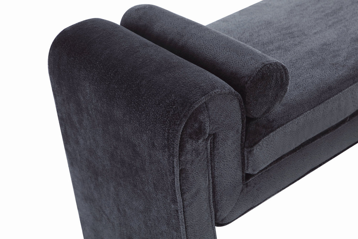 Concord Bench in Black by Manhattan Comfort at Eve Furniture