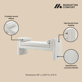 Concord Bench in Ivory by Manhattan Comfort at Eve Furniture