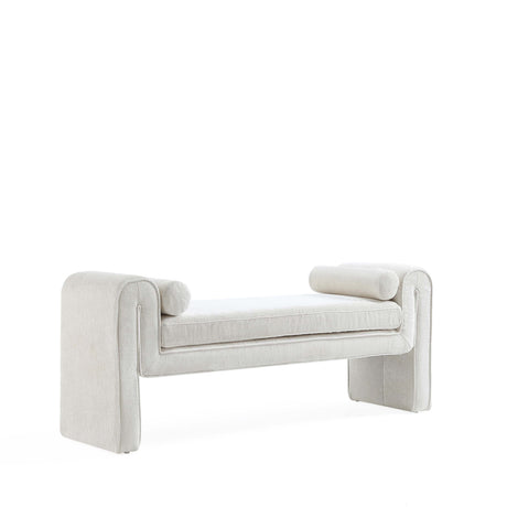 Concord Bench in Ivory by Manhattan Comfort at Eve Furniture