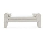 Concord Bench in Ivory by Manhattan Comfort at Eve Furniture