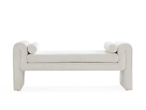 Concord Bench in Ivory by Manhattan Comfort at Eve Furniture