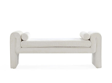 Concord Bench in Ivory by Manhattan Comfort at Eve Furniture