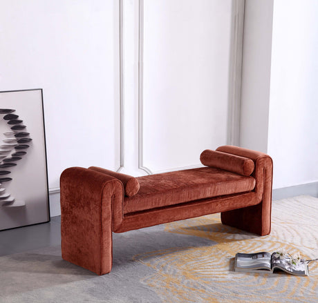Concord Bench in Terracotta by Manhattan Comfort at Eve Furniture
