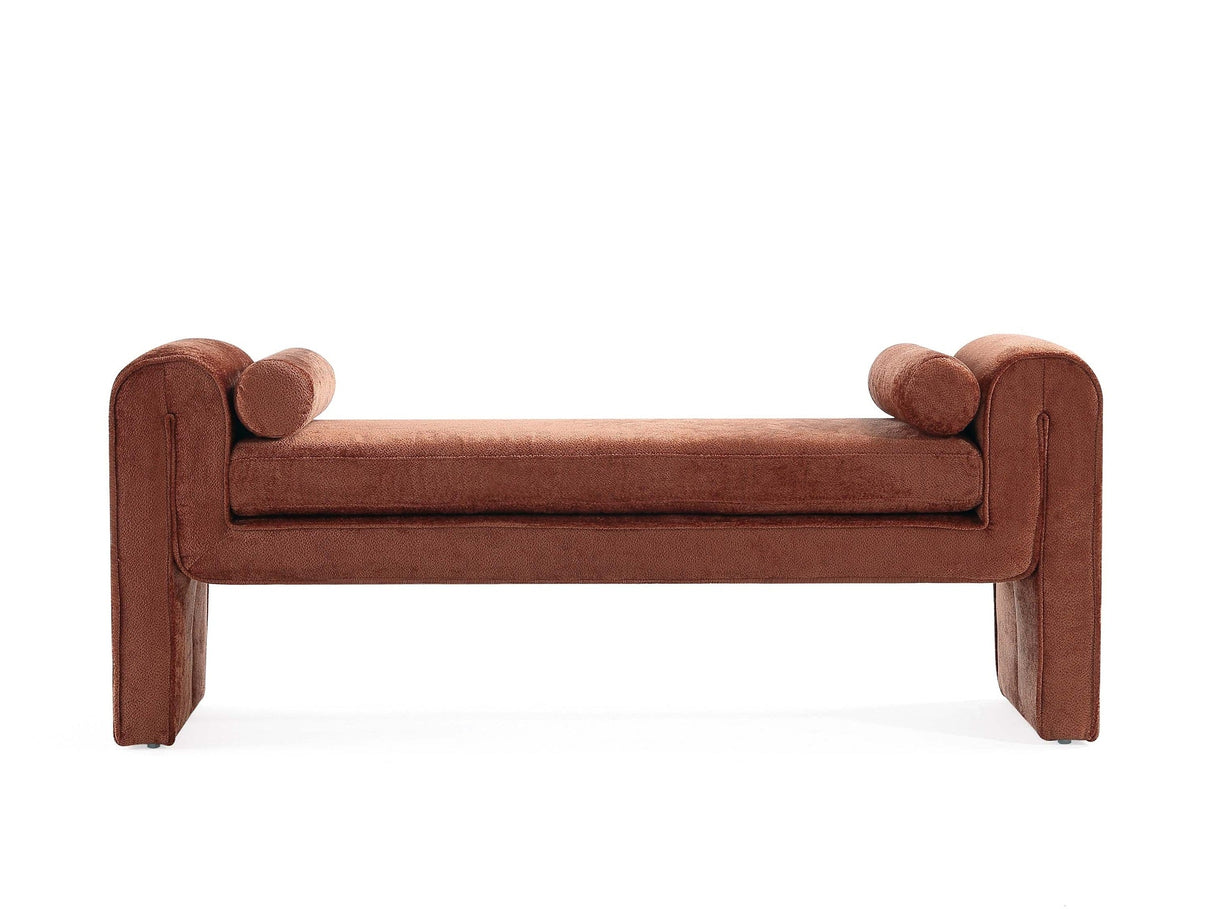 Concord Bench in Terracotta by Manhattan Comfort at Eve Furniture