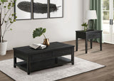 Concord Distressed Java 1-Drawer Square End Table by Coaster at Eve Furniture