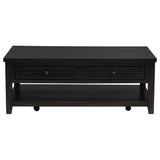 Concord Distressed Java 2-Drawer Rectangular Coffee Table by Coaster at Eve Furniture
