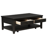 Concord Distressed Java 2-Drawer Rectangular Coffee Table by Coaster at Eve Furniture