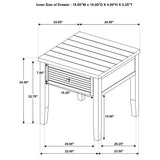 Concord Distressed Java 2-Piece Coffee and End Table Set by Coaster at Eve Furniture