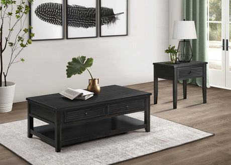 Concord Distressed Java 2-Piece Coffee and End Table Set by Coaster at Eve Furniture