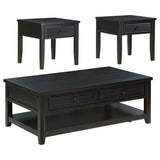 Concord Distressed Java 3-Piece Coffee and End Table Set by Coaster at Eve Furniture