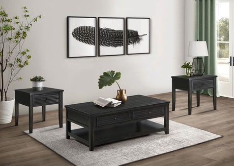 Concord Distressed Java 3-Piece Coffee and End Table Set by Coaster at Eve Furniture