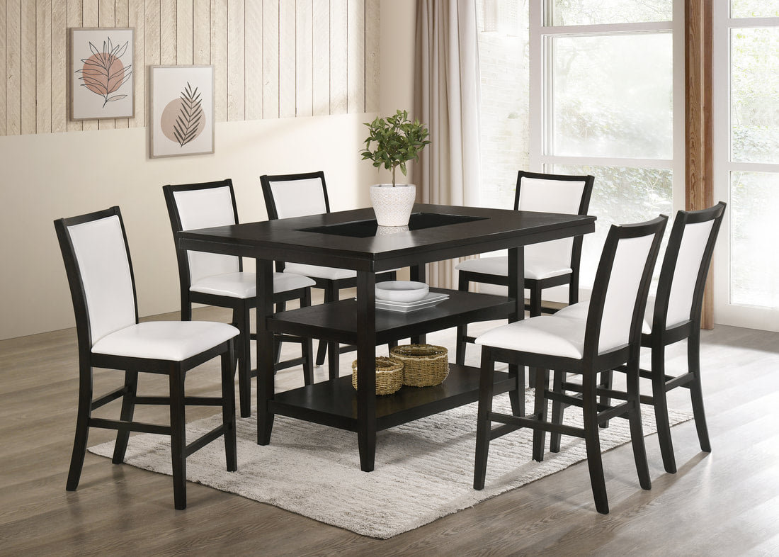 Condor White 7-Piece Counter Height Set by Happy Homes at Eve Furniture