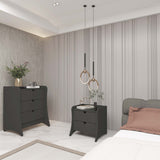 Coney 2-Piece Dresser and Nightstand in Grey by Manhattan Comfort at Eve Furniture