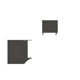 Coney 2-Piece Dresser and Nightstand in Grey by Manhattan Comfort at Eve Furniture