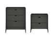 Coney 2-Piece Dresser and Nightstand in Grey by Manhattan Comfort at Eve Furniture
