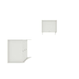 Coney 2-Piece Dresser and Nightstand in White by Manhattan Comfort at Eve Furniture