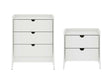 Coney 2-Piece Dresser and Nightstand in White by Manhattan Comfort at Eve Furniture