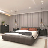 Coney 3-Piece Dresser and 2 Nightstands in Grey by Manhattan Comfort at Eve Furniture