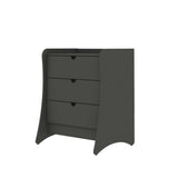 Coney 3-Piece Dresser and 2 Nightstands in Grey by Manhattan Comfort at Eve Furniture