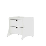 Coney 3-Piece Dresser and 2 Nightstands in White by Manhattan Comfort at Eve Furniture