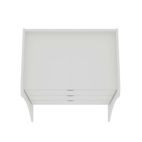 Coney 3-Piece Dresser and 2 Nightstands in White by Manhattan Comfort at Eve Furniture