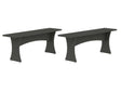 Coney Dining Bench in Gray (set of 2) by Manhattan Comfort at Eve Furniture