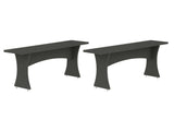 Coney Dining Bench in Gray (set of 2) by Manhattan Comfort at Eve Furniture