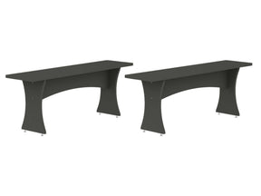 Coney Dining Bench in Gray (set of 2) by Manhattan Comfort at Eve Furniture
