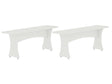 Coney Dining Bench in White (set of 2) by Manhattan Comfort at Eve Furniture
