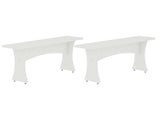 Coney Dining Bench in White (set of 2) by Manhattan Comfort at Eve Furniture