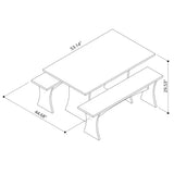 Coney Dining in Grey (set of 3) by Manhattan Comfort at Eve Furniture