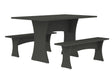 Coney Dining in Grey (set of 3) by Manhattan Comfort at Eve Furniture