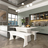Coney Dining in White (set of 3) by Manhattan Comfort at Eve Furniture