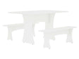 Coney Dining in White (set of 3) by Manhattan Comfort at Eve Furniture