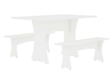 Coney Dining in White (set of 3) by Manhattan Comfort at Eve Furniture