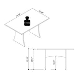 Coney Dining Table in Grey by Manhattan Comfort at Eve Furniture