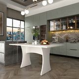 Coney Dining Table in White by Manhattan Comfort at Eve Furniture
