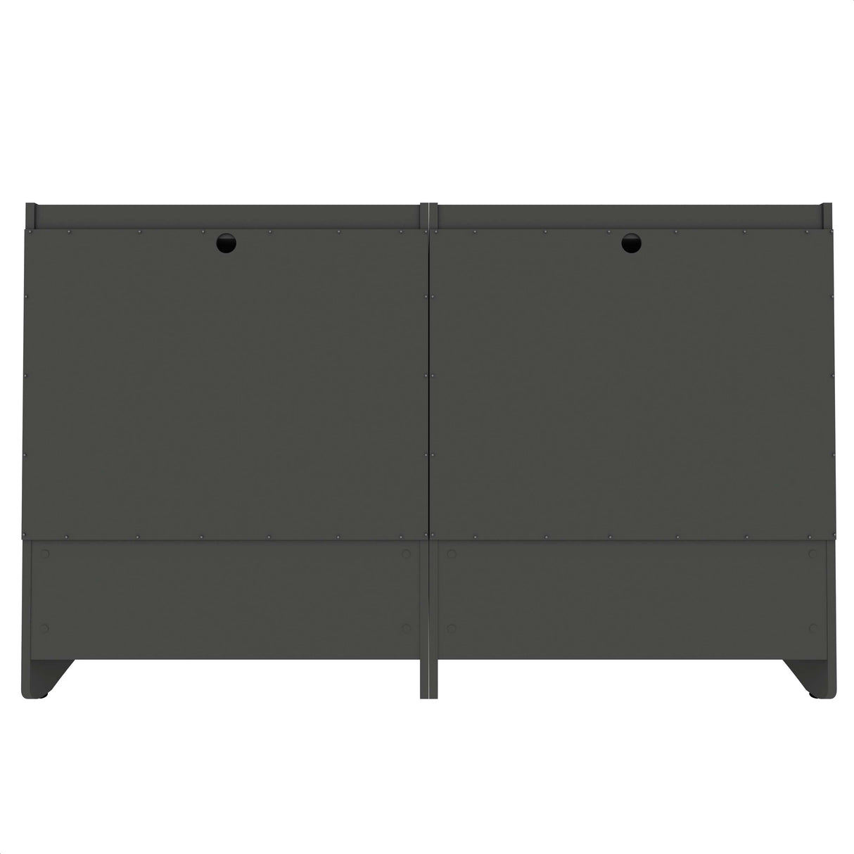 Coney Dresser in Gray (set of 2) by Manhattan Comfort at Eve Furniture