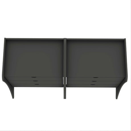 Coney Dresser in Gray (set of 2) by Manhattan Comfort at Eve Furniture