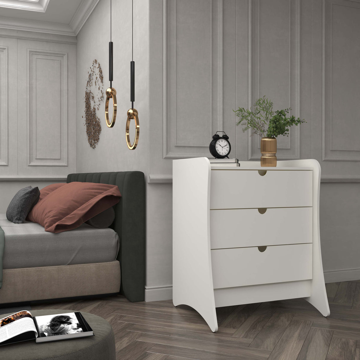 Coney Dresser in White by Manhattan Comfort at Eve Furniture