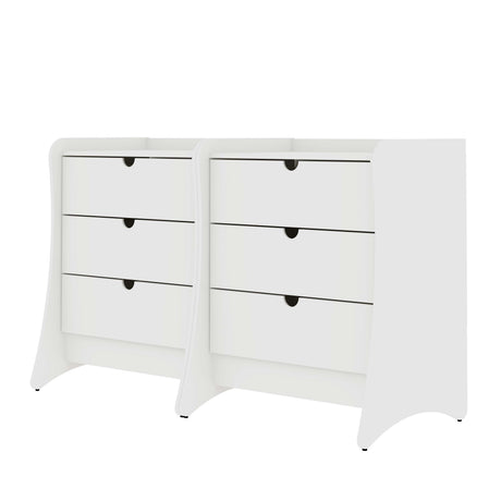 Coney Dresser in White (set of 2) by Manhattan Comfort at Eve Furniture