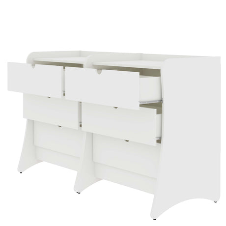 Coney Dresser in White (set of 2) by Manhattan Comfort at Eve Furniture